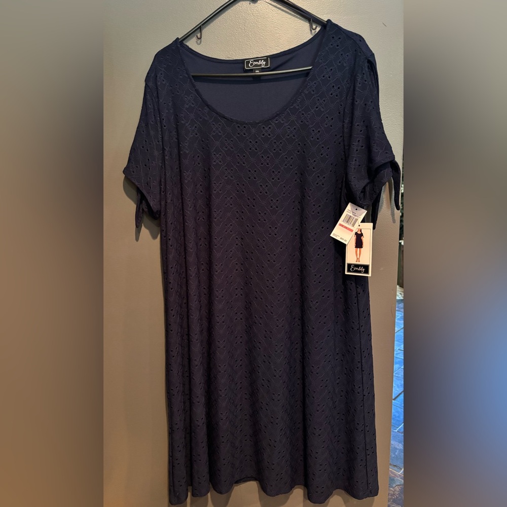 Elegant Navy Blue Women's dress xxl - Picture 5 of 5
